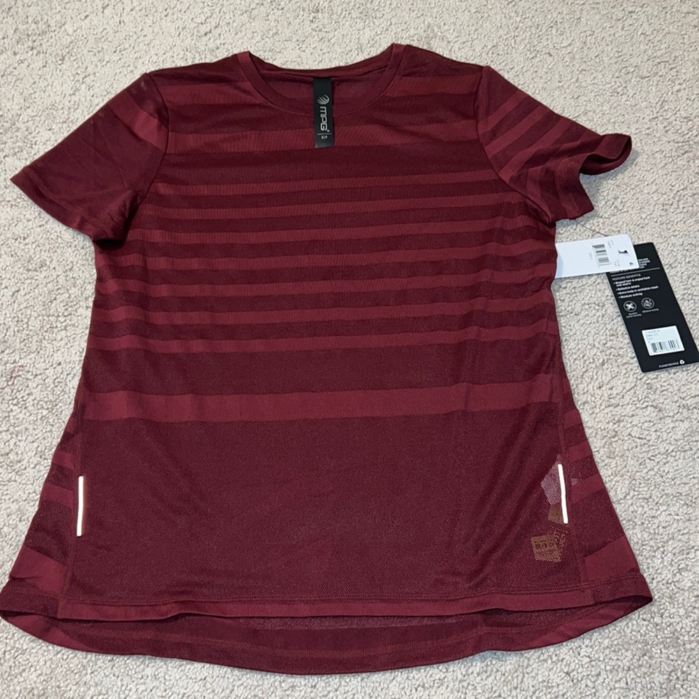 MPG Red Mesh Tee - Size Small